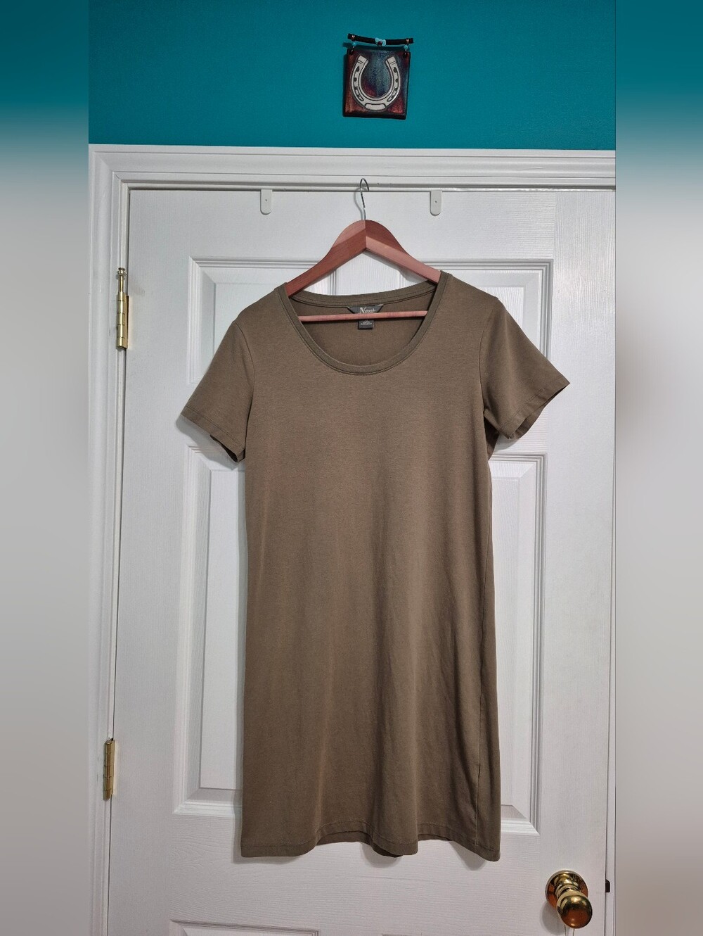 Everyday T-shirt Dress In Olive Green